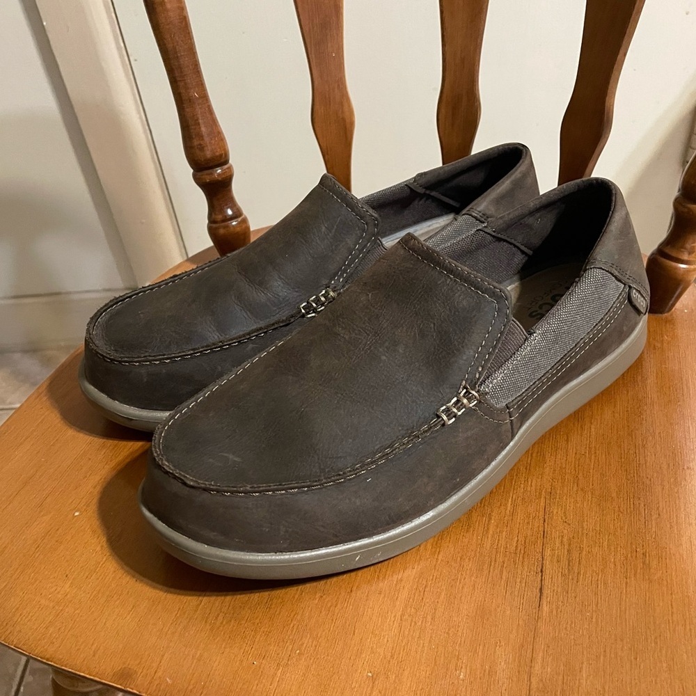 Crocs Santa Cruz 2 Luxe Slip-On Shoes for Men brown size 11​​
